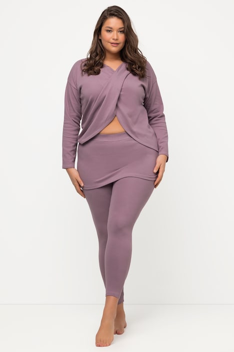 Yoga-Leggings mit Rock, Slim, Biobaumwolle