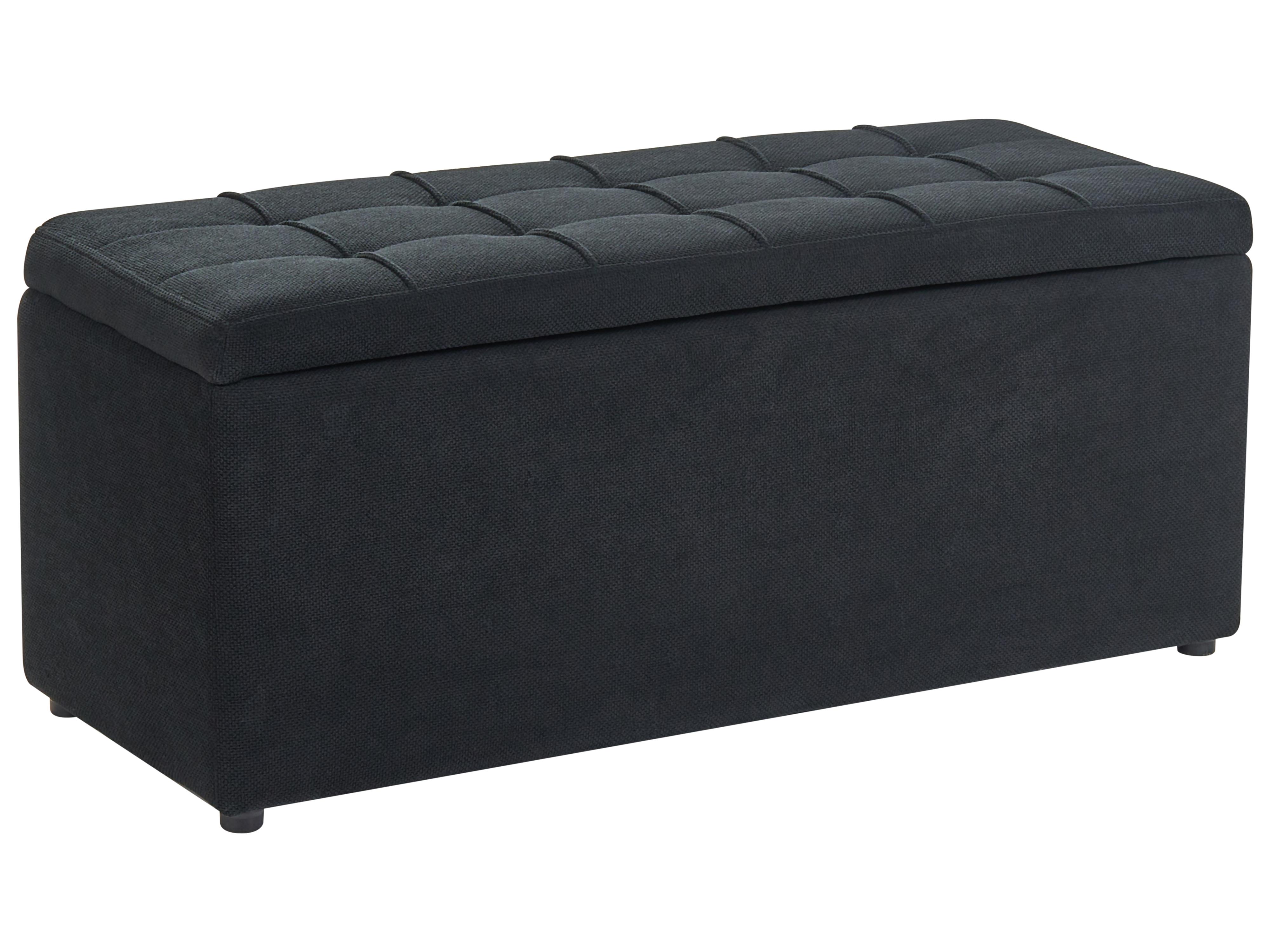 Opbergpoef OREM Stof 100 cm 40 cm Zwart