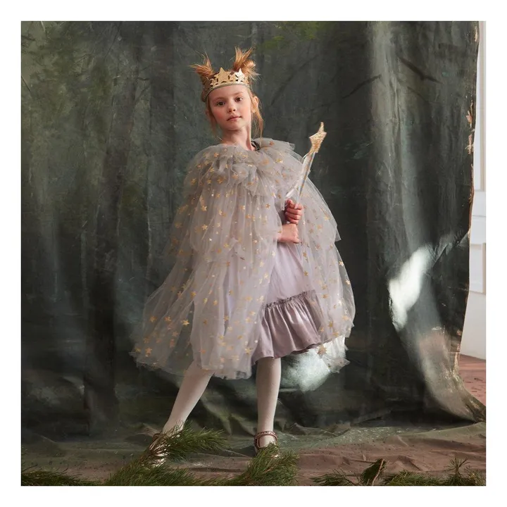 Meri Meri Déguisement Reine en tulle étoilée avec baguette et couronne