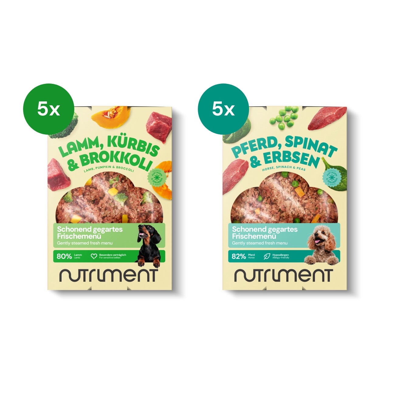 Nutriment Frischemenü Lamm & Pferd Sensitiv Probierpaket 10x400g