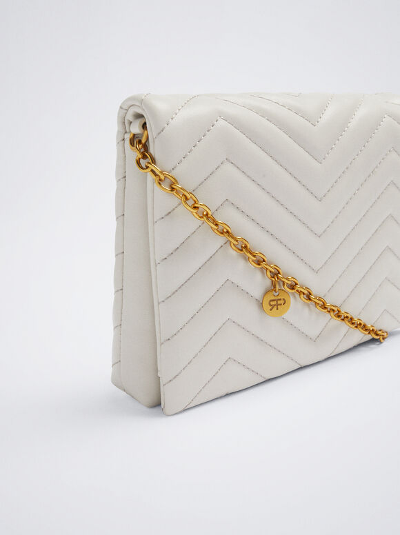 Bolsa de ombro acolchoada - Off-White