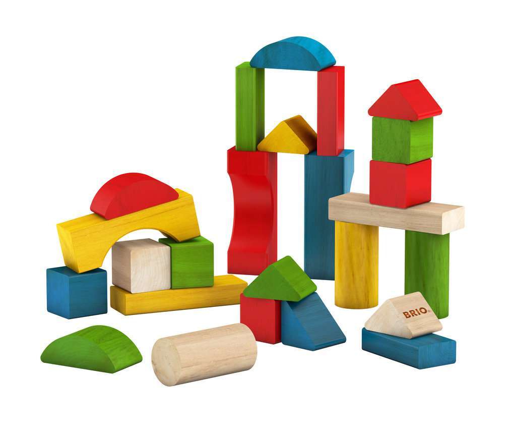 BRIO Spiel Bunte Holzbausteine 25Teile