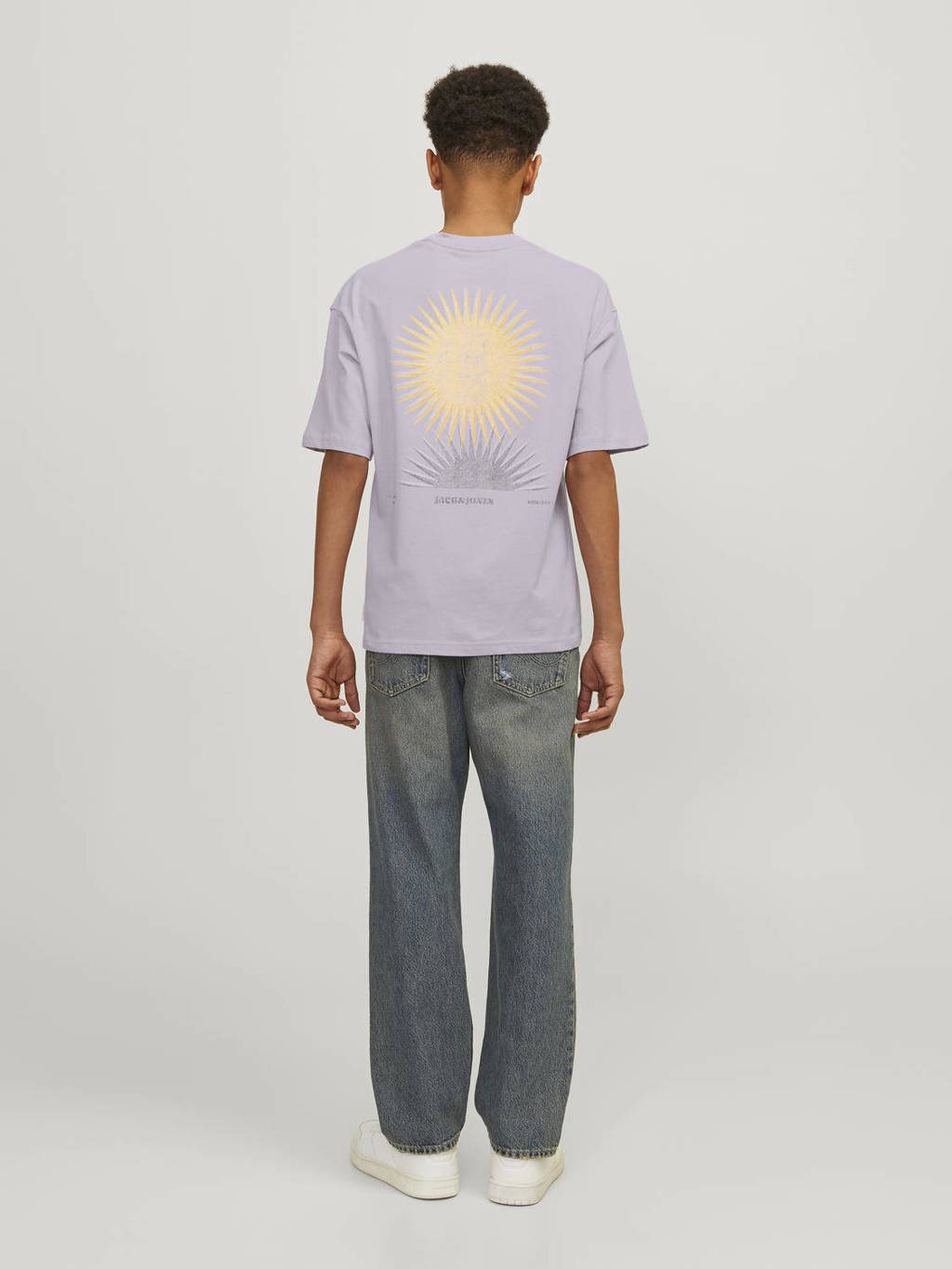 JACK & JONES T-shirt JORMARBELLA met backprint lila