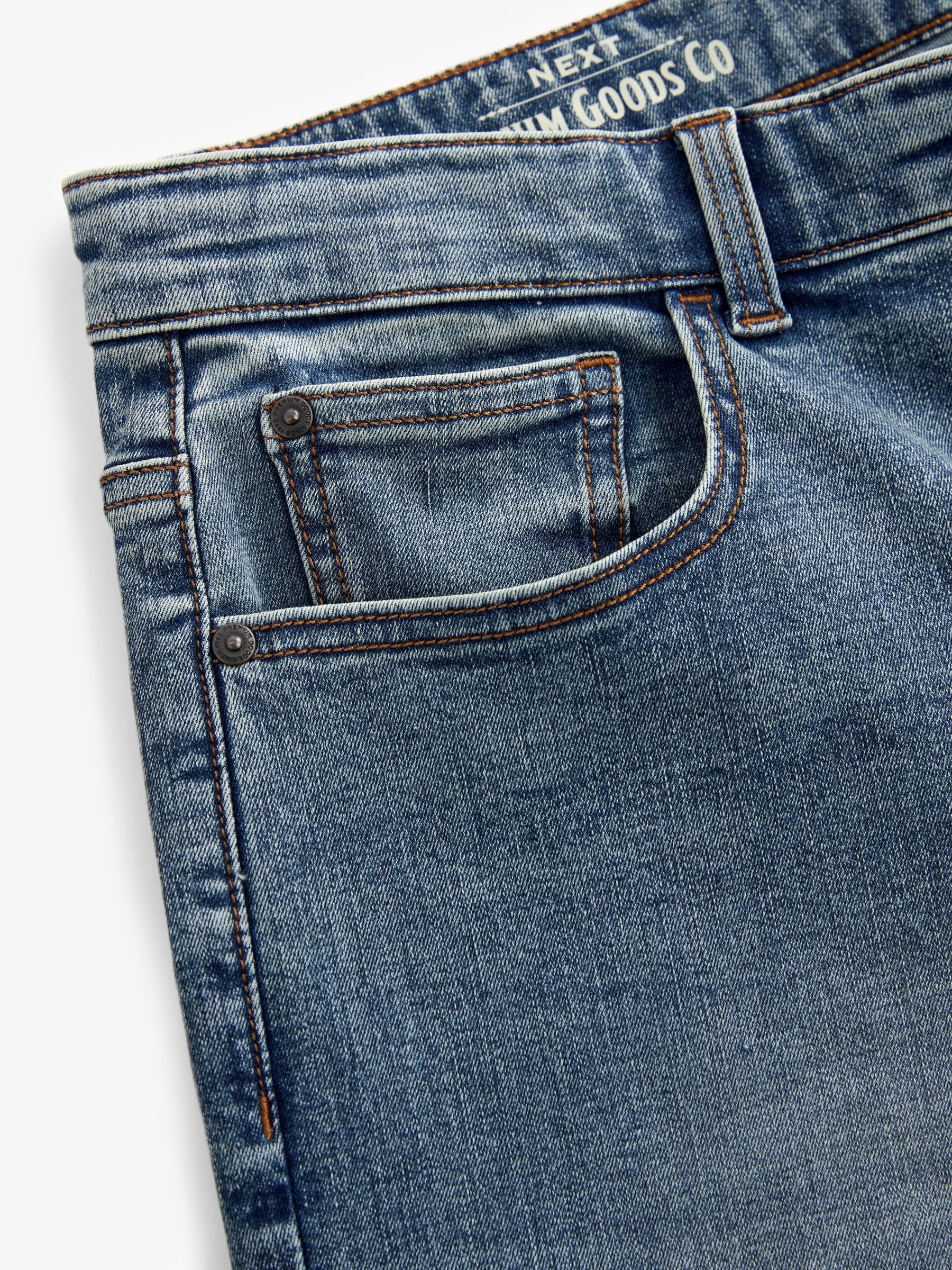 Vintage lichtblauw - Rechte, klassieke jeans met stretch