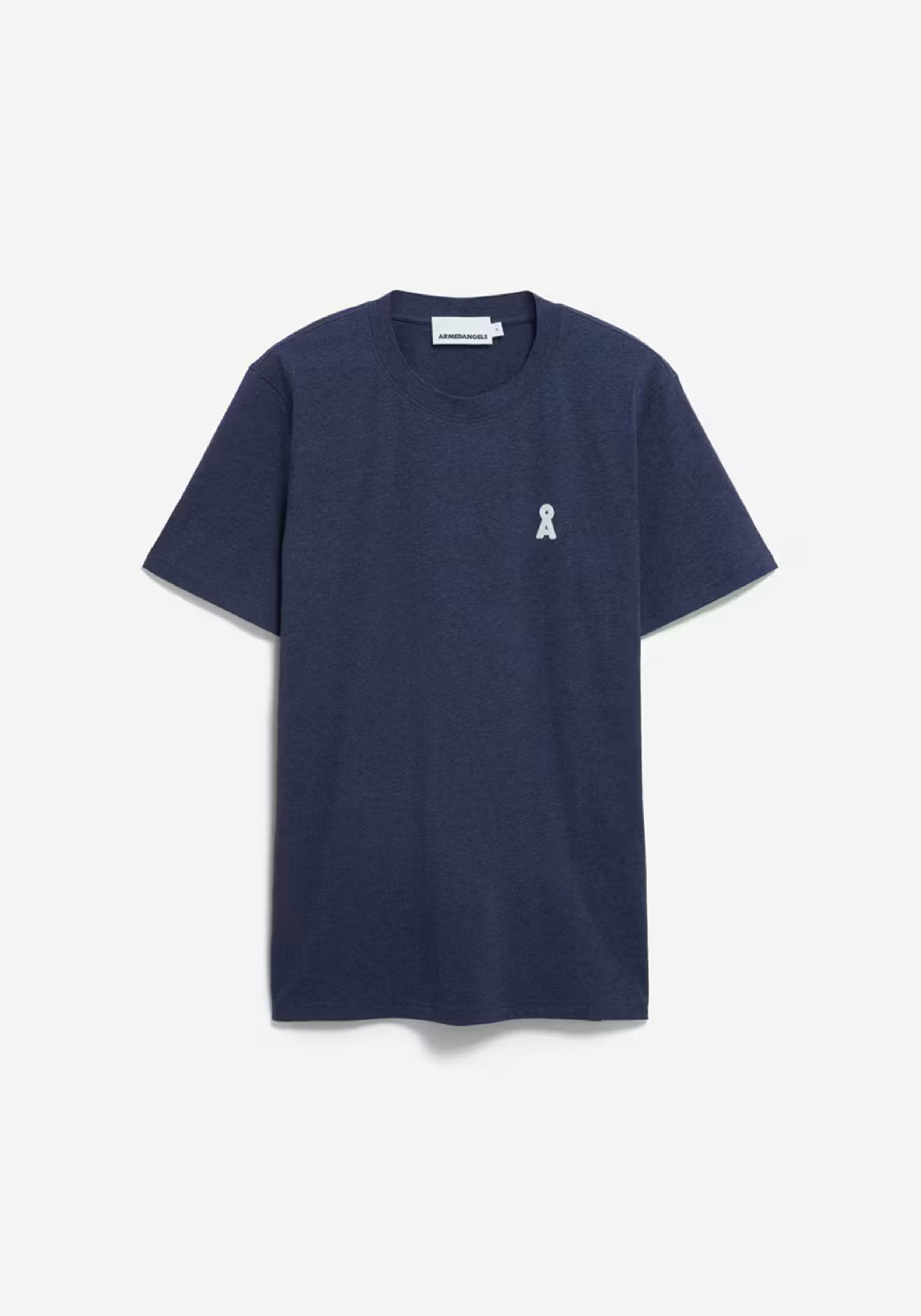 Armedangels T-Shirt Maarkos Iconic Å MLGN Blue Melange
