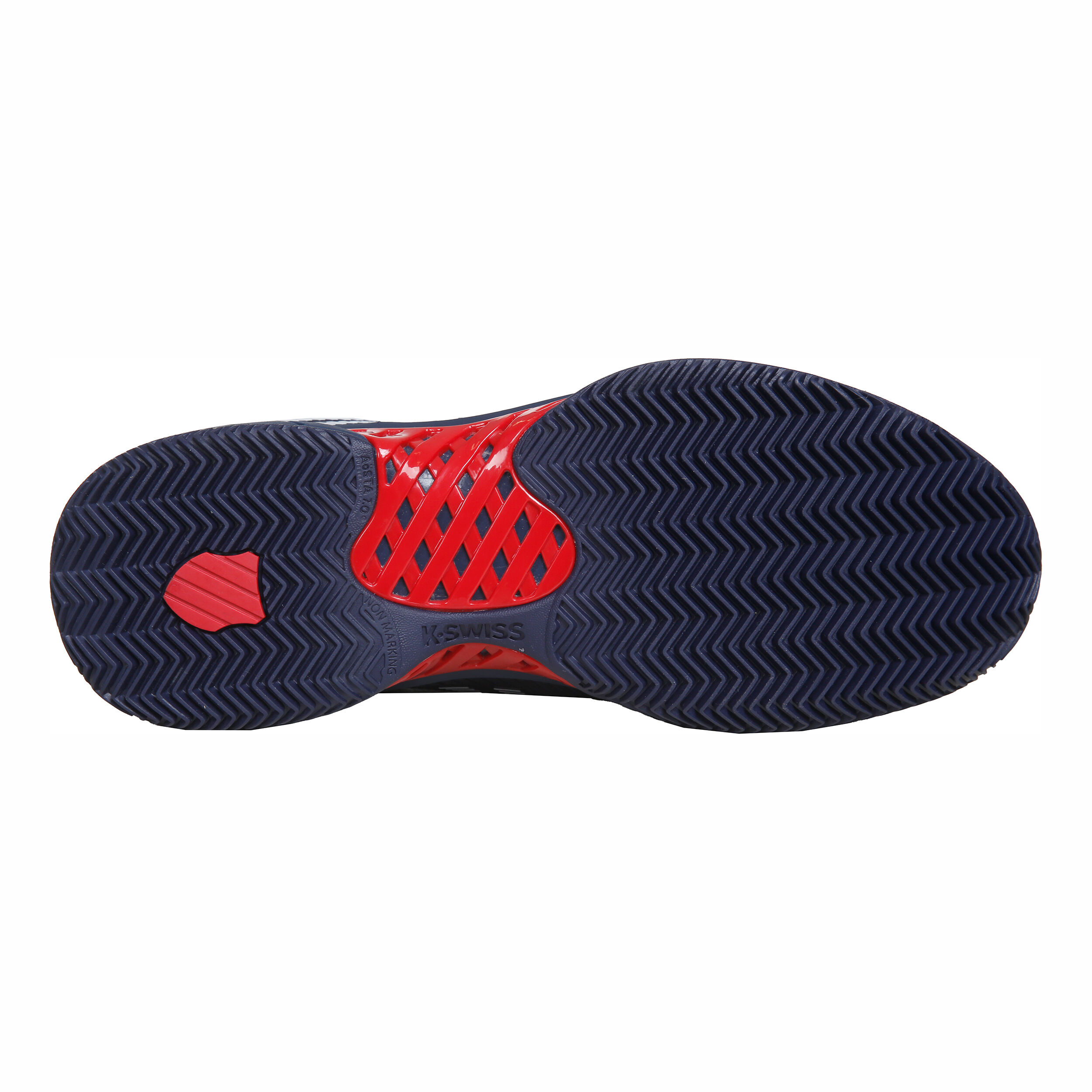 K-Swiss Hypercourt Express 2 Chaussure Terre Battue Hommes - Bleu Foncé , Rouge