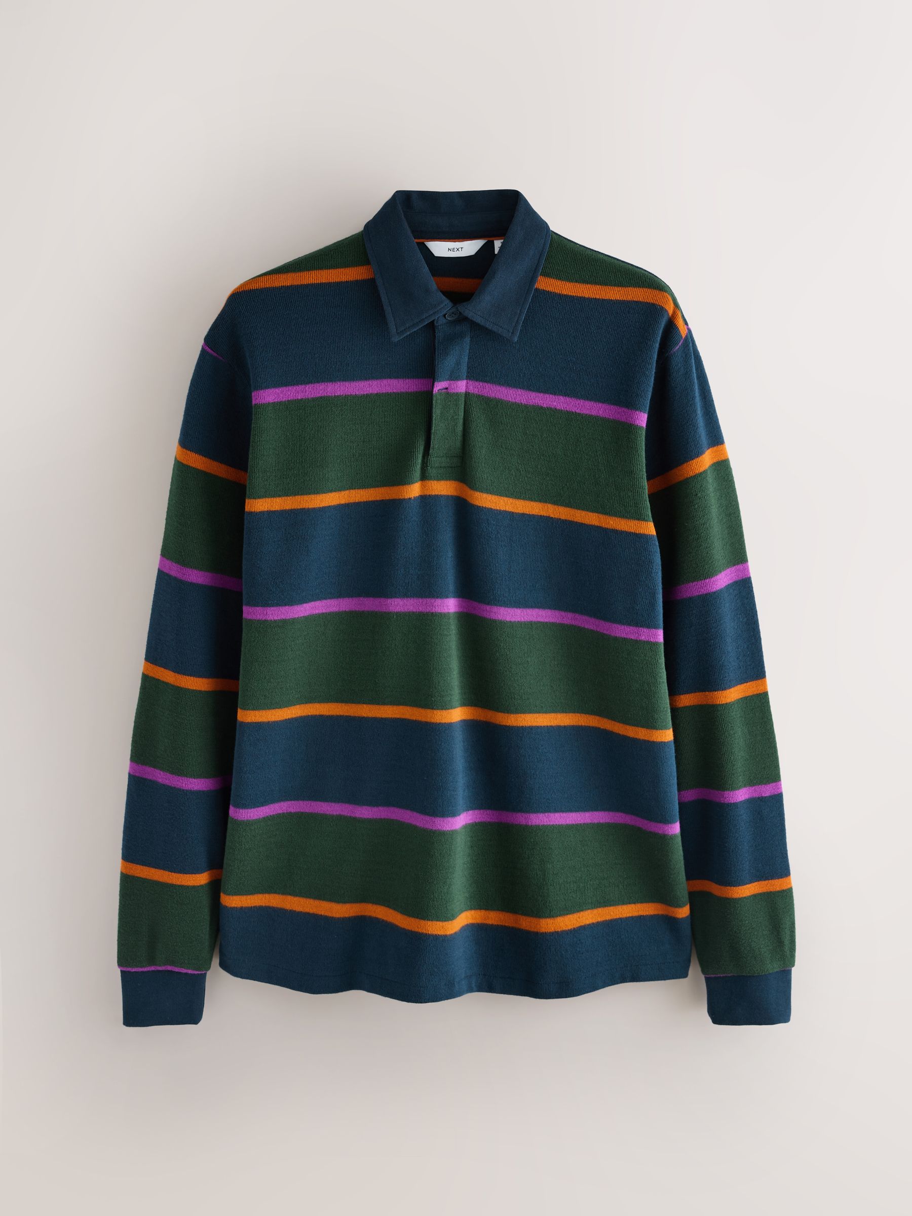 Donkerblauw/groen gestreept - Rugbyshirt