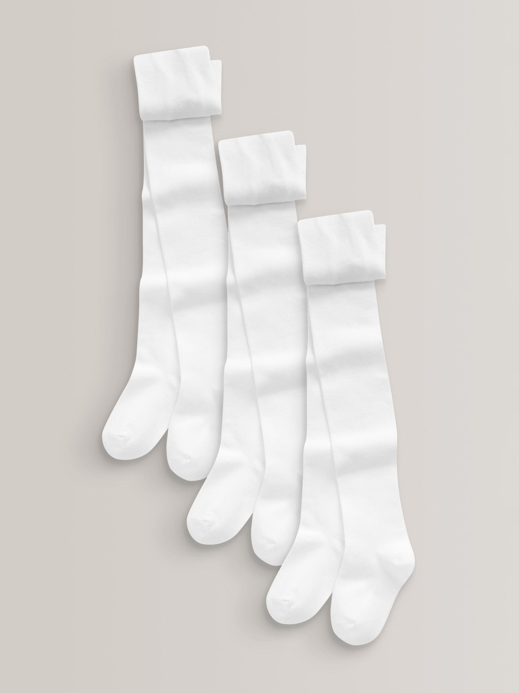 Wit - Set van 3 katoenrijke schoolmaillots