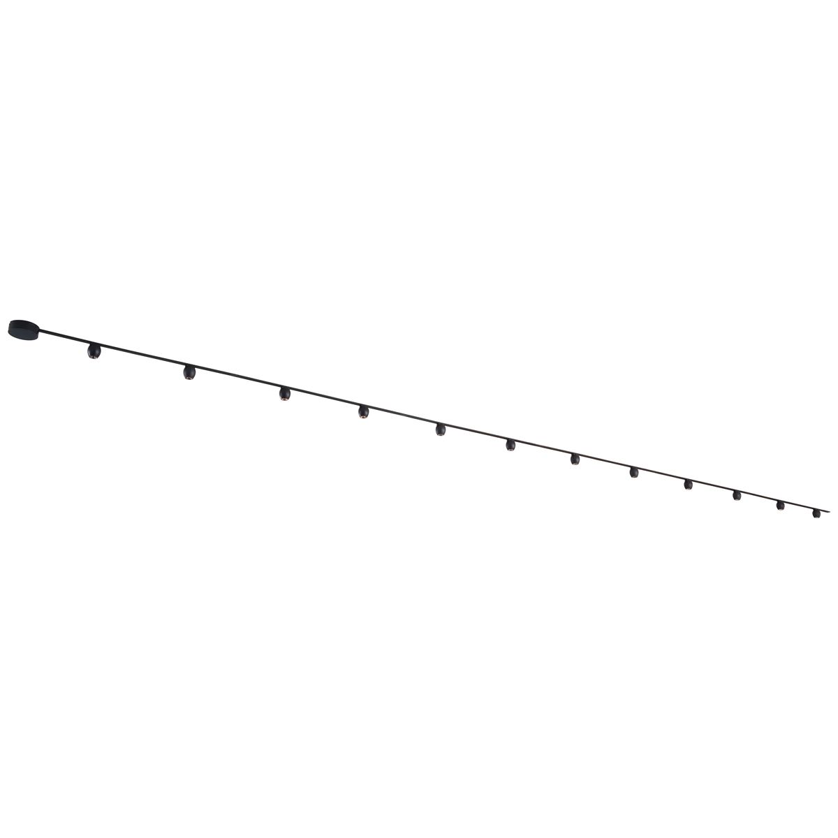 Modern railsysteem met 12 spots zwart 1-fase - Magnetic Zagaye