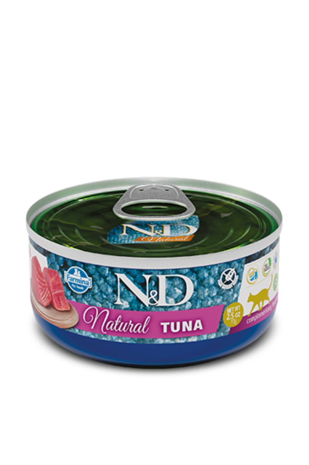 Humides n&d chat natural thon 24x70 gr