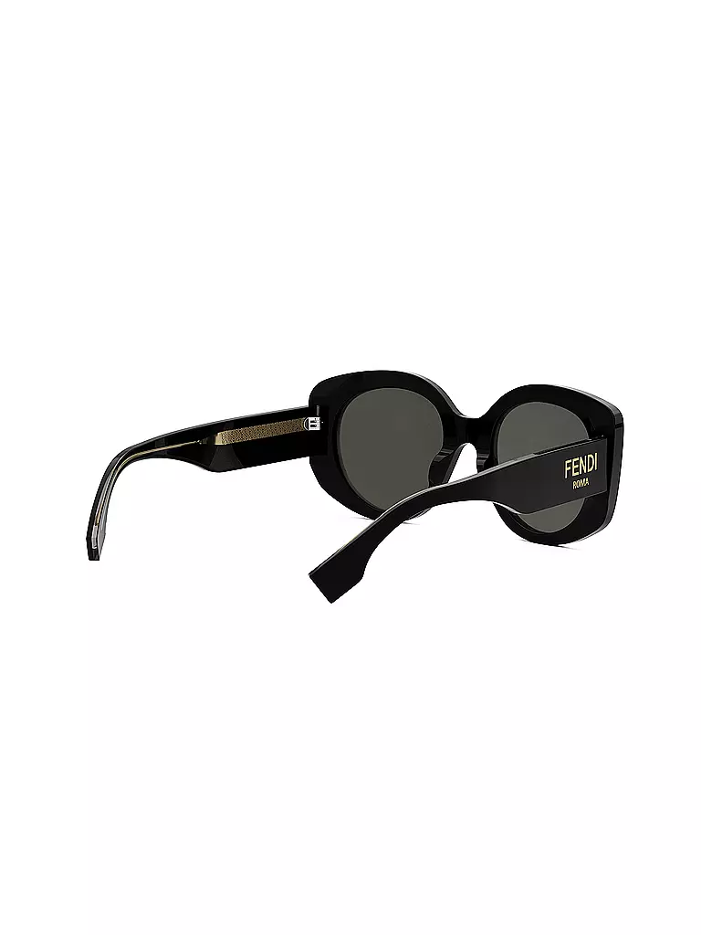 FENDI FENDI Roma schwarze runde Sonnenbrille schwarz