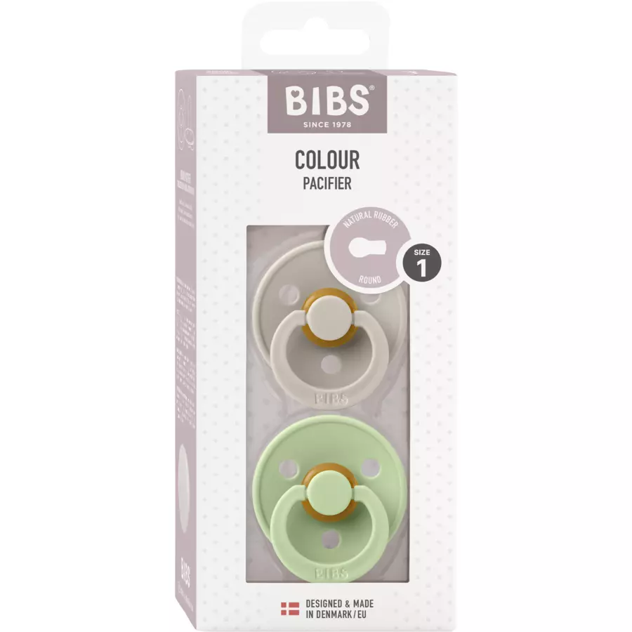 BIBS® Schnuller Colour SandPistachio 0-6 Monate, 2 Stk.