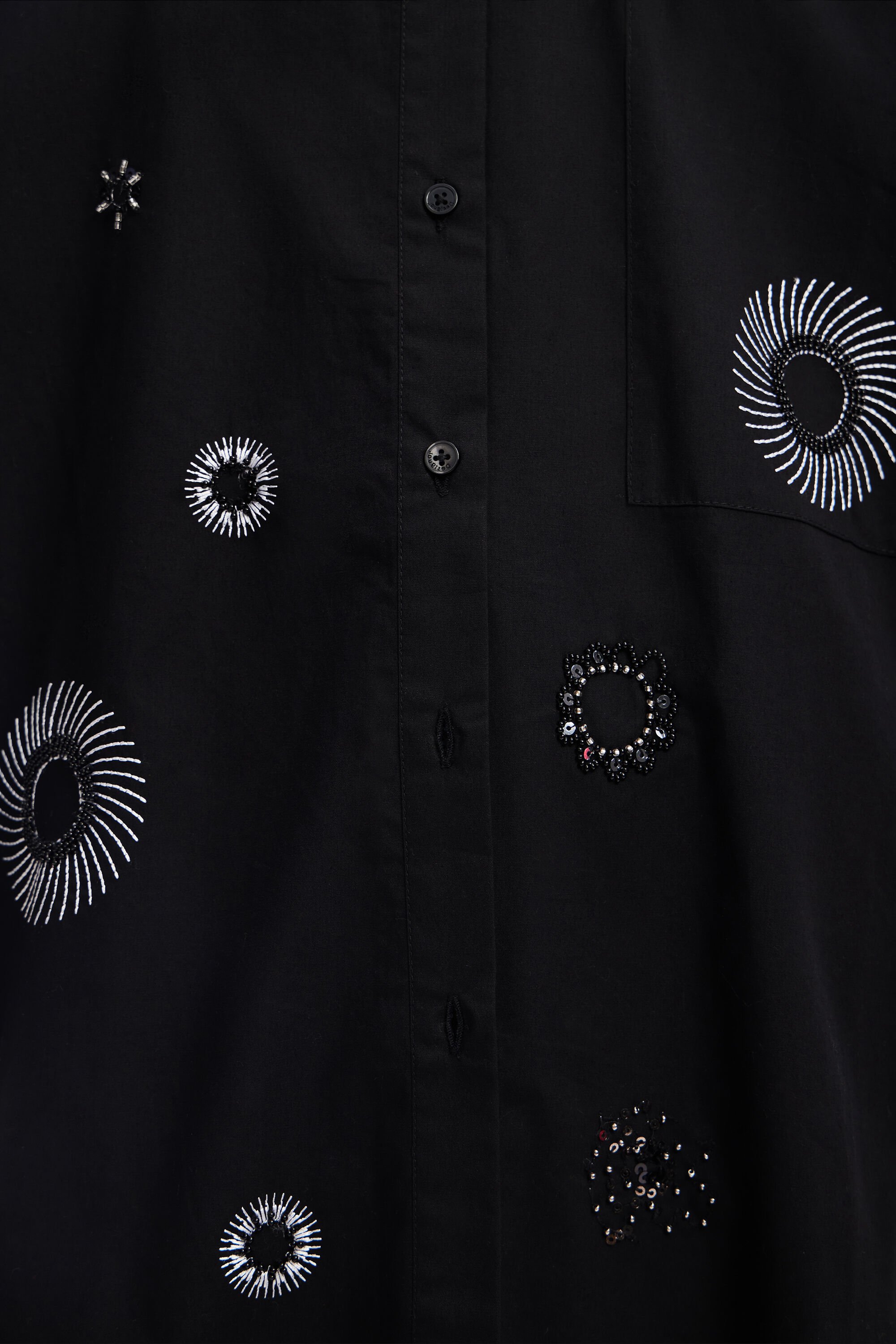 Chemise oversize broderies