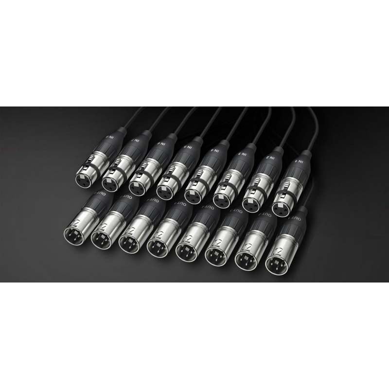 Alva X8X8-PRO5 analoge multikabel 8x XLR Male naar 8x XLR Female 5m