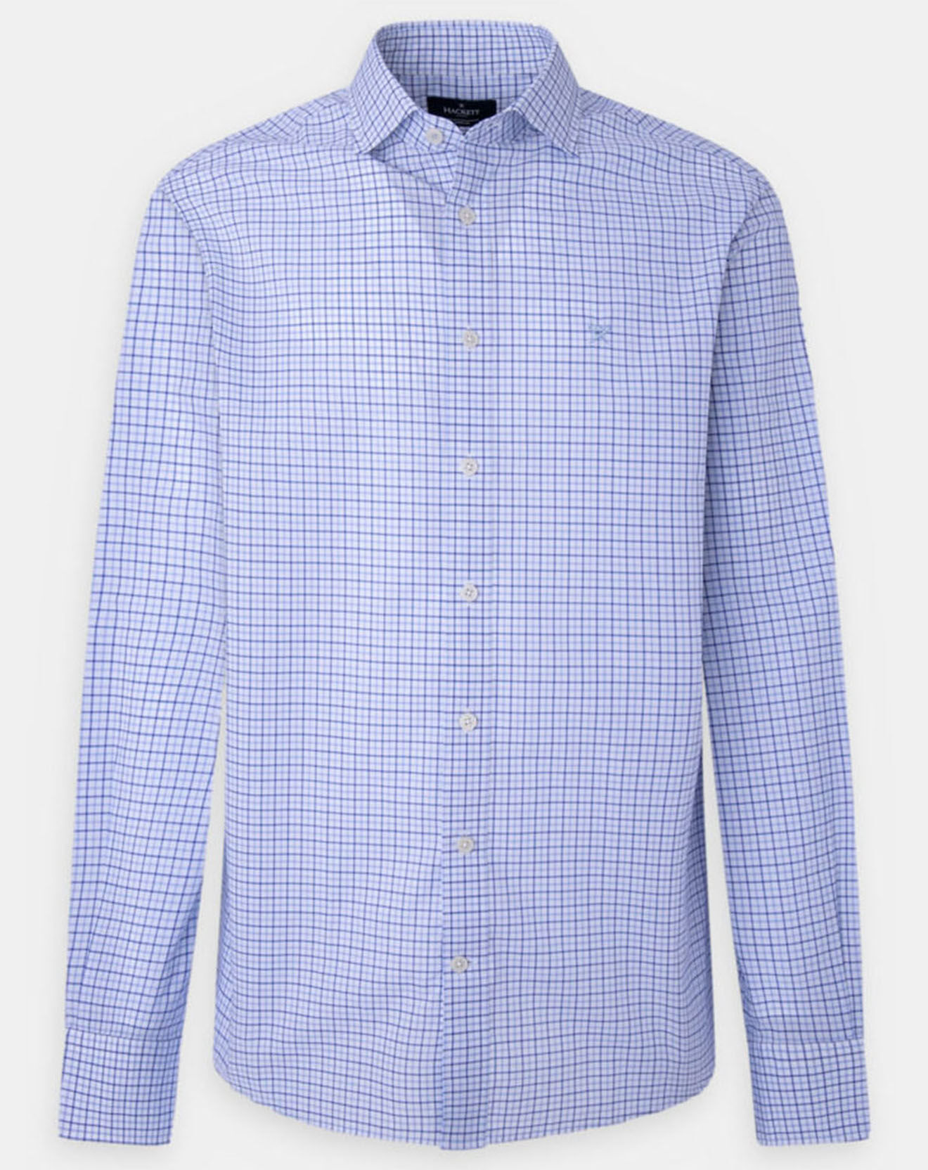 Hackett London Chemise Regular Fit vichy tricolore bleue