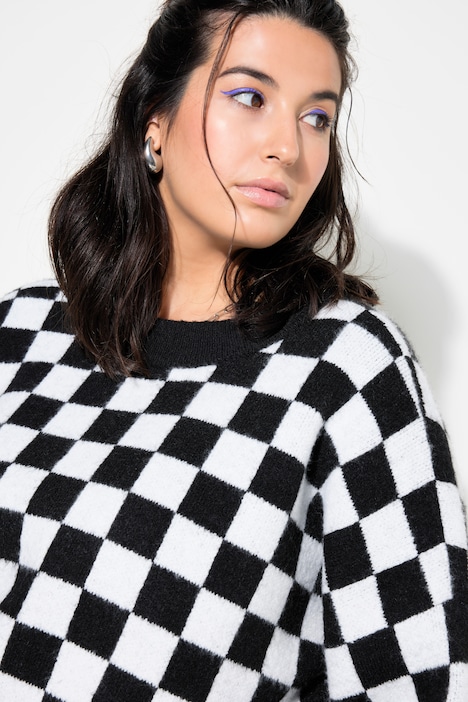 Pullover, Oversize Boxy Shape, Karomuster