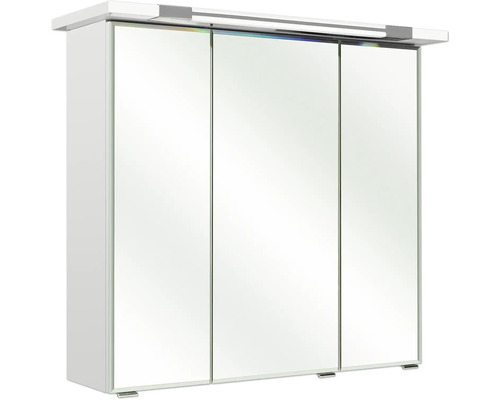 Pelipal Kumba badkamermeubelset (B x H x D 110 x 200 x 51 cm), witte glanzende fronten, 5-delige set inclusief witte mineraalstenen wastafel, badmeubel en wandkast (artikelnr. 99.770225094)