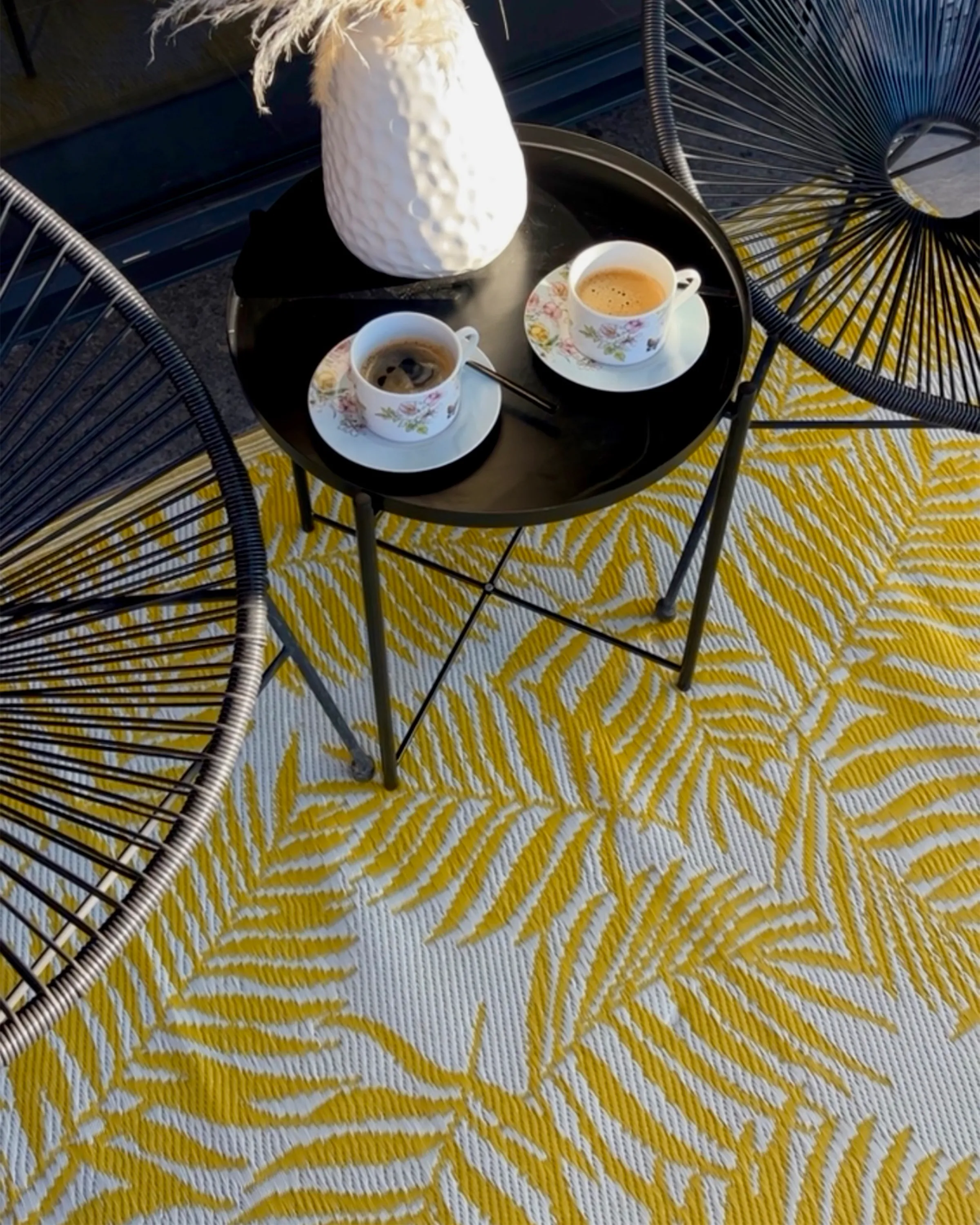 Tuintapijt KOTA Geel 120 x 180 cm dubbelzijdig