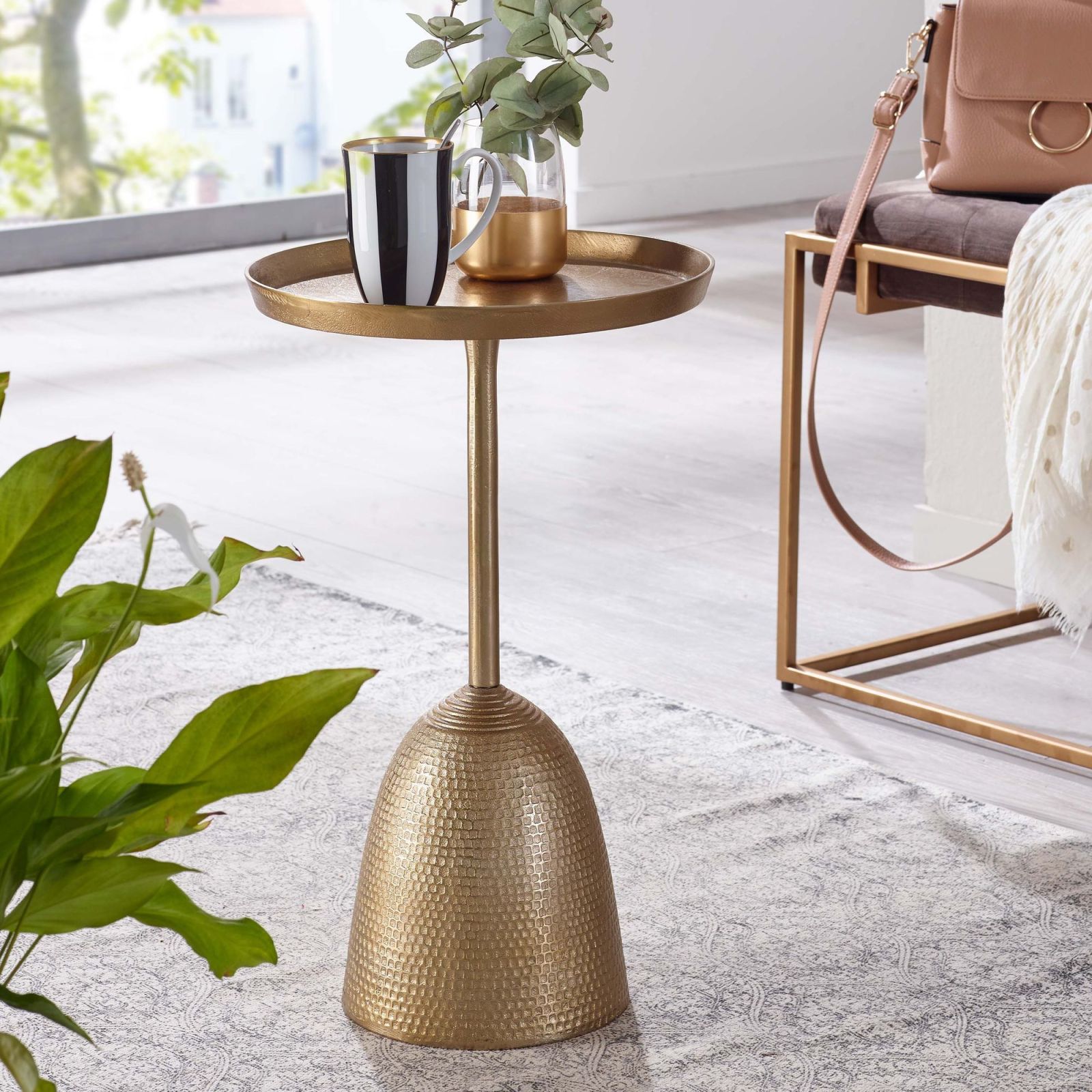 Beistelltisch - gold - 33 cm breit