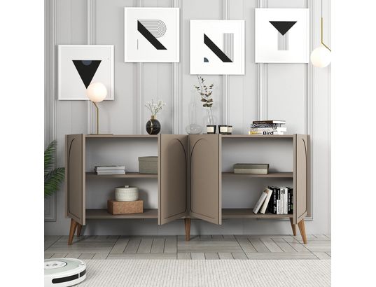 CONCEPT1 - Bahut Lyon atlas noyer 180 x 35 x 81cm