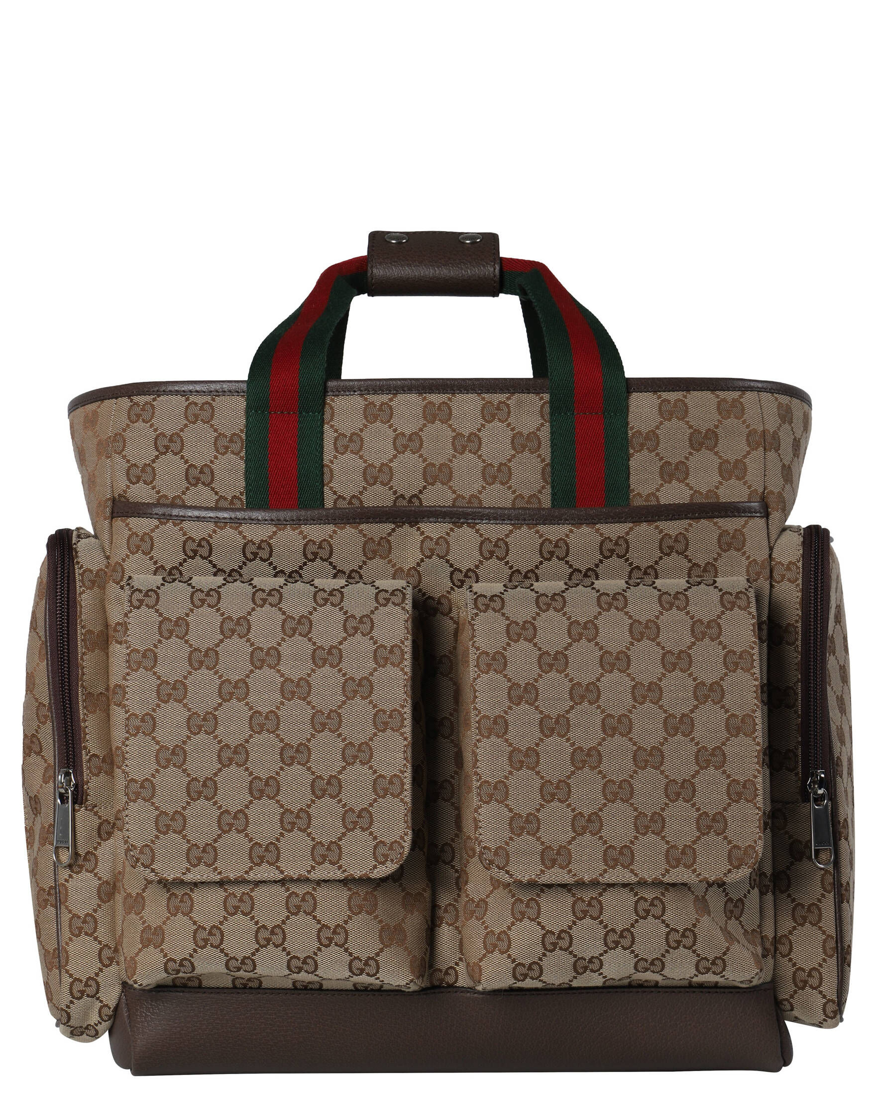Gucci| Wickeltasche aus PARENT'S B. GG CANVAS mit Leder