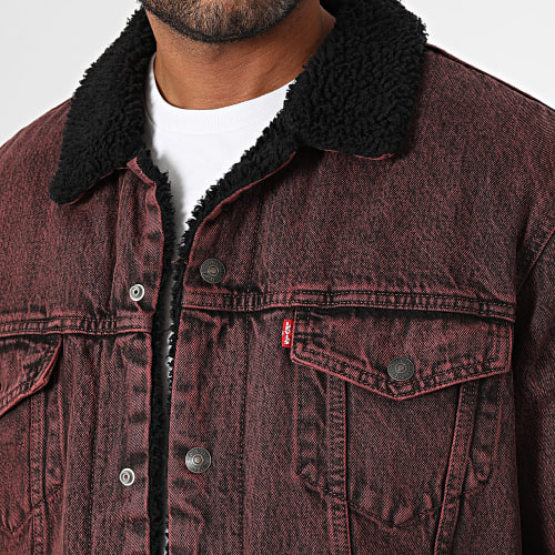 Veste Jean Col Mouton A5784 Bordeaux