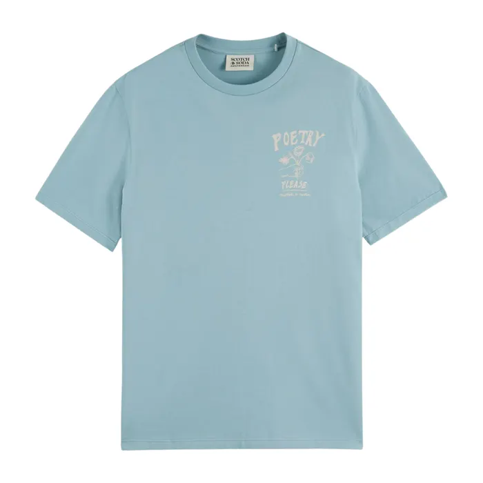 Scotch & Soda Front Chest Artwork Shirt Heren