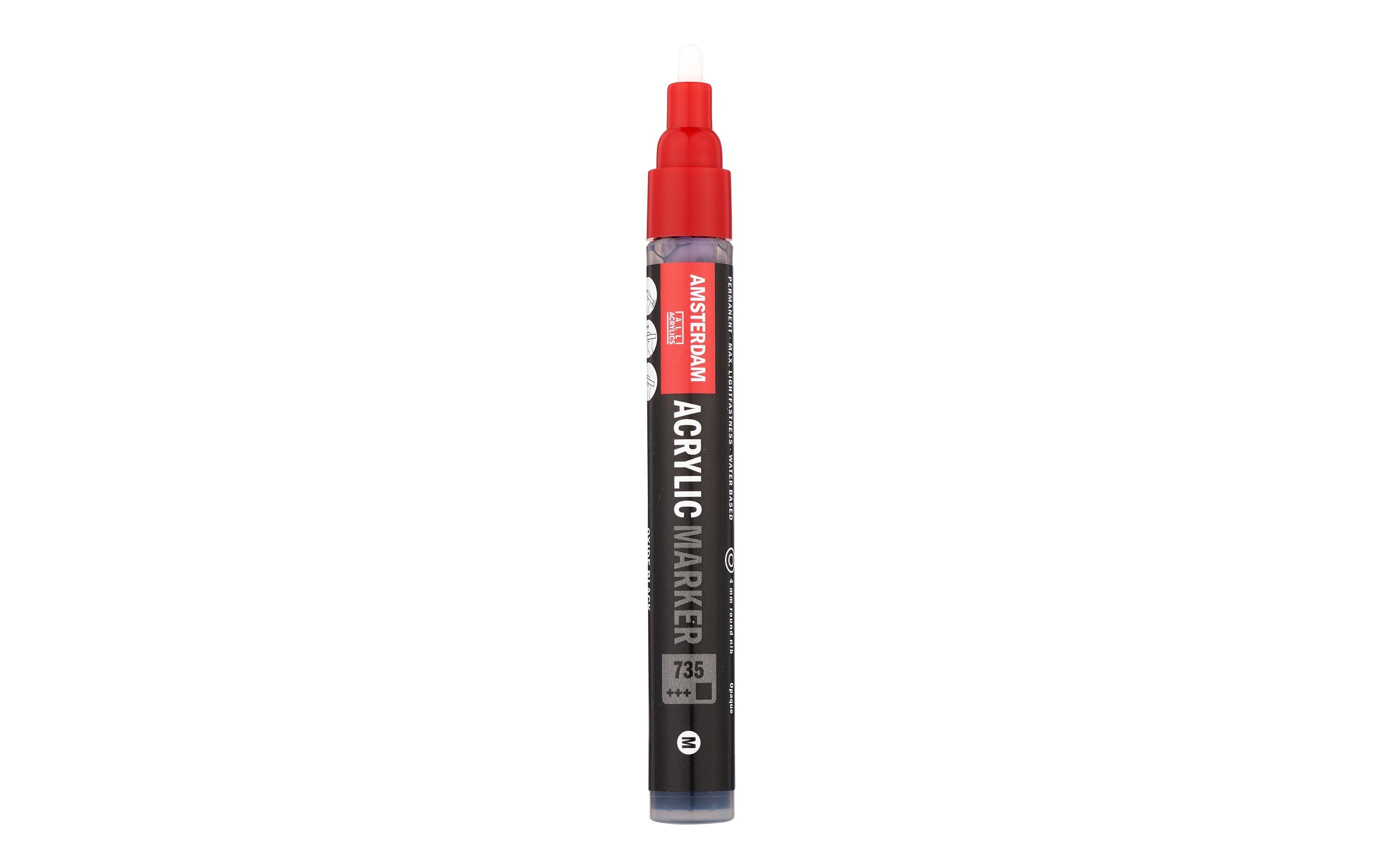 Acrylmarker M 735 Oxidschwarz DeckendSchnelltrocknender Acrylstift mit hoher Lichtechtheit (+++)