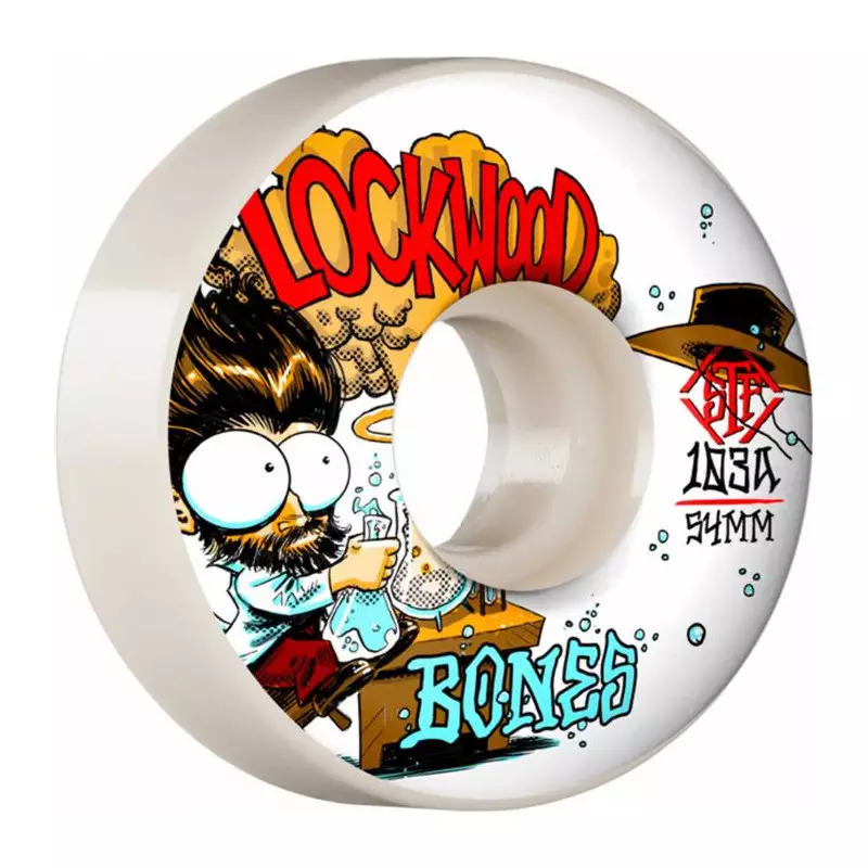Roues skate BONES (x4) Stf V3 Lockwood Xprimental Multi 103A