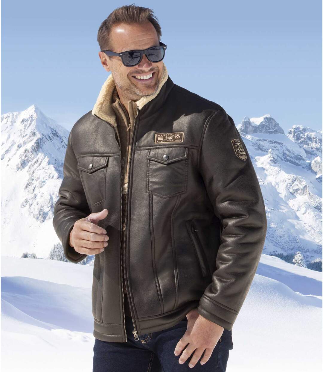 Blouson Aviateur Suédine Doublé Sherpa