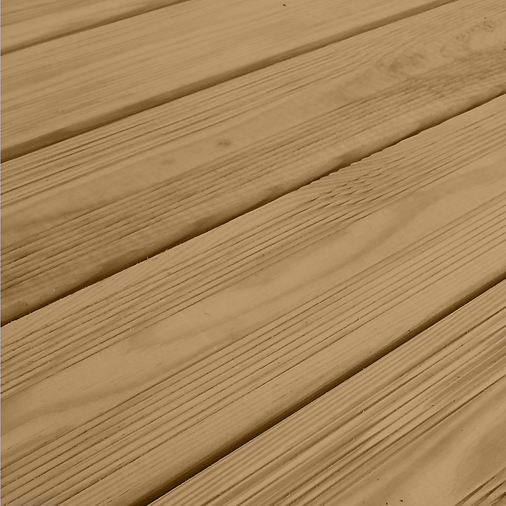 Lame de terrasse bois vert GoodHome Potomac L.240 x l.12 cm