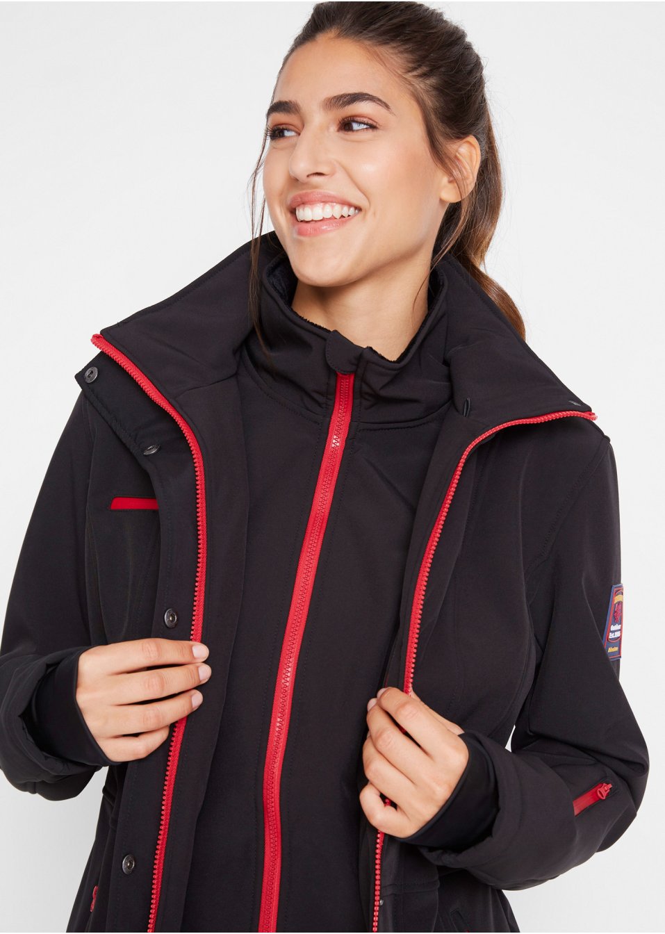 Veste longue softshell extensible