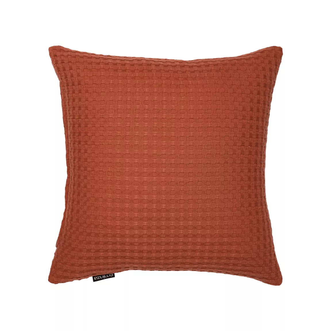 Housse de coussin carrée coton nid d'abeille (40 x 40 cm) Maya Terracotta