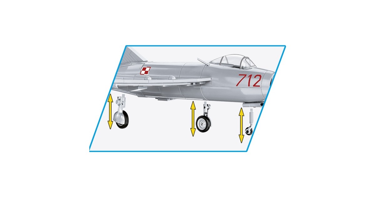 COBIHistorical Collection - Lim-1 Polish Air Force 1952 Constructiespeelgoed  (Schaal 1:32)
