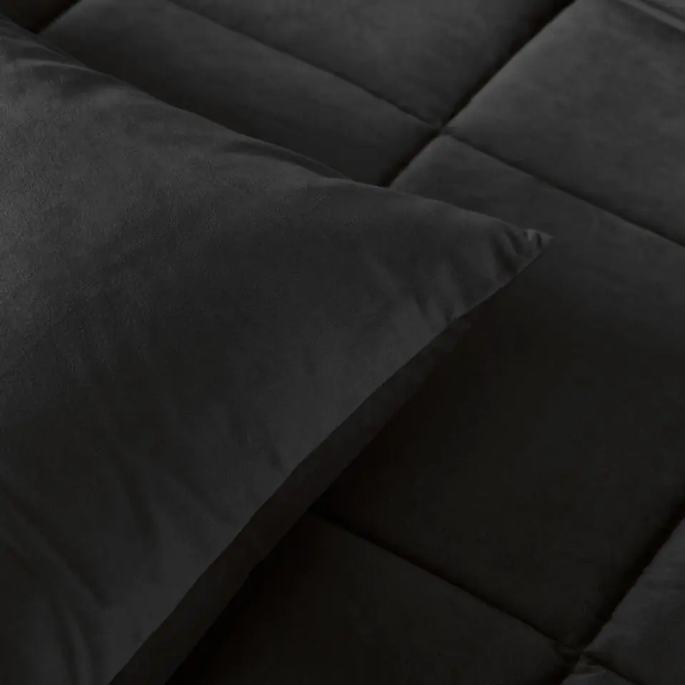 Dekbed zonder Overtrek Velvet 240x200 – Superzacht & Wasbaar – Zwart