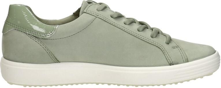 ECCO Soft 7 Side Zip Sneakers groen Nubuck Dames
