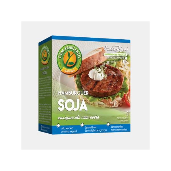 Cem Porcento Hamburguer Soja 2x80g