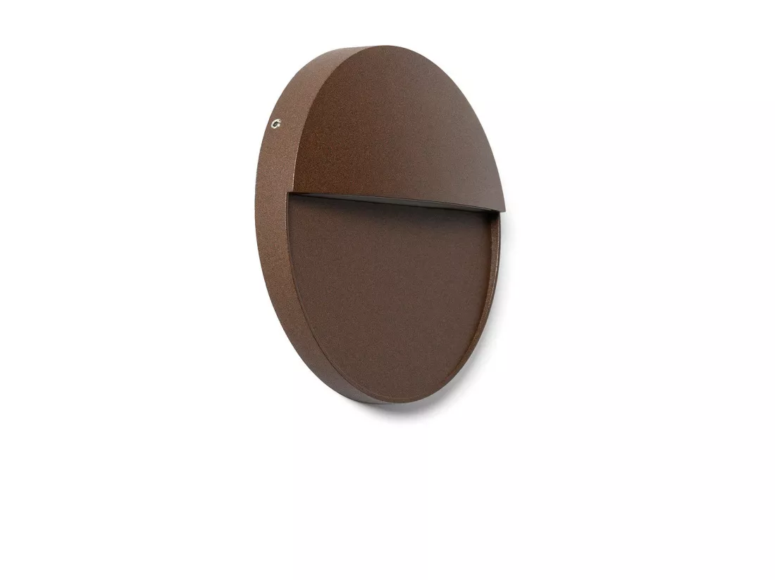 Applique Murale Extérieure LED 6.5W CCT Seleccionable en Saillie Ronde Jade Brun