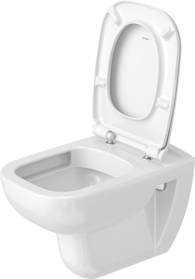 Duravit D-Code randloos toilet met softclose zitting wit glans