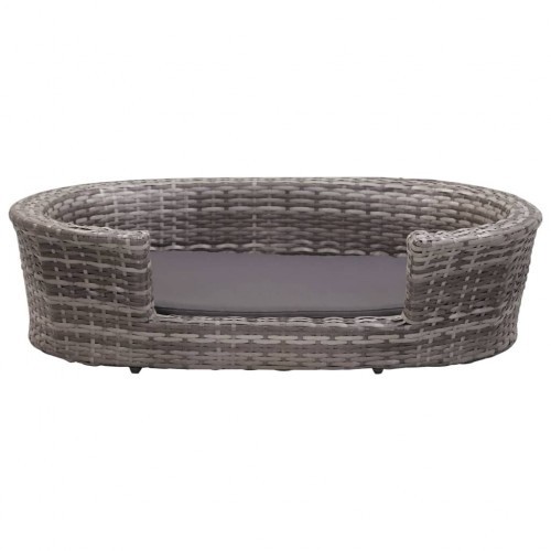 Cama de cachorro de design exclusivo na cor cinza.