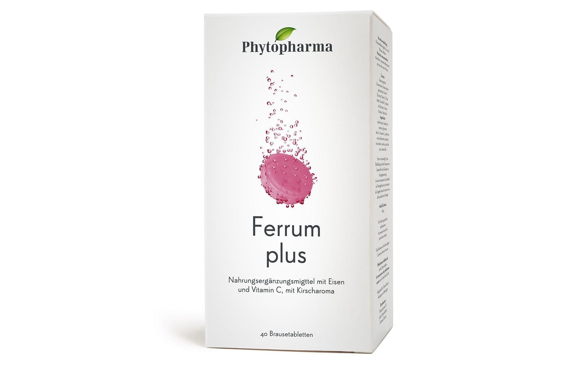 Ferrum Plus 40 BrausetablettenVegane Nahrungsergänzung, Eisenpräparat