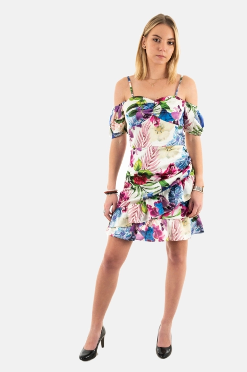 robe guess jeans alva mini p19r tropicalia