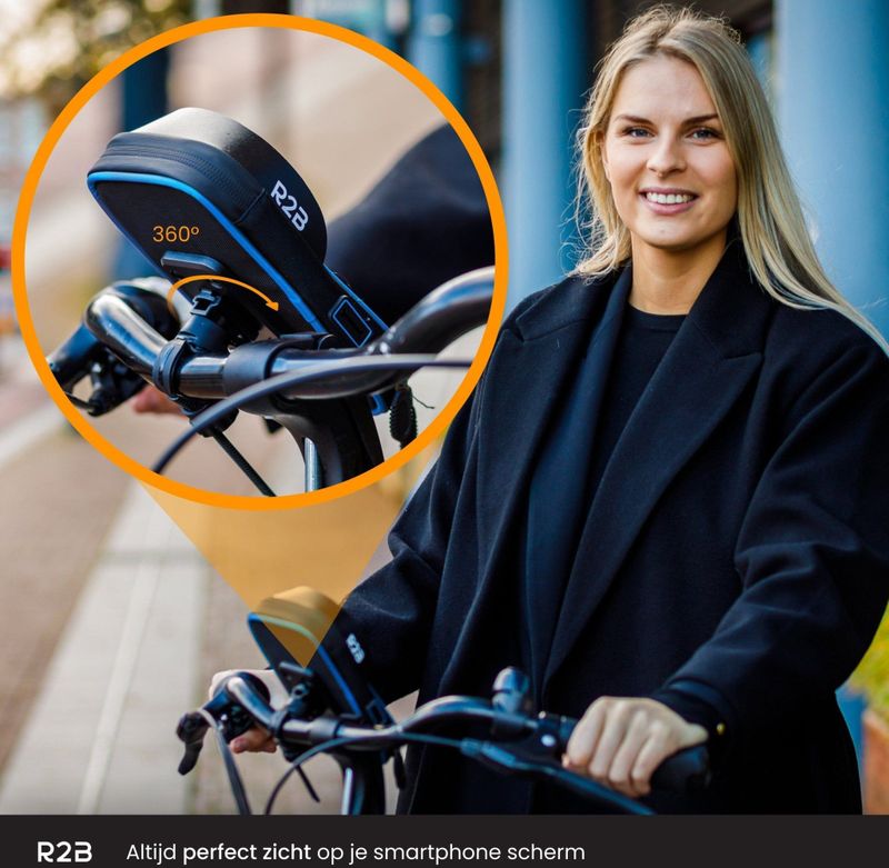 Universele Telefoonhouder - Zwart - Waterdicht - Voor Fiets, Scooter, Motor