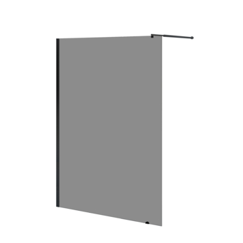 Allibert Douchewand Colors 140x200 cm Gerookt Glas met Zwarte Profielen