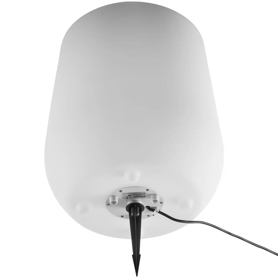 tectake LED-bloempot Luminous Courve Pot met afstandsbediening, Wit