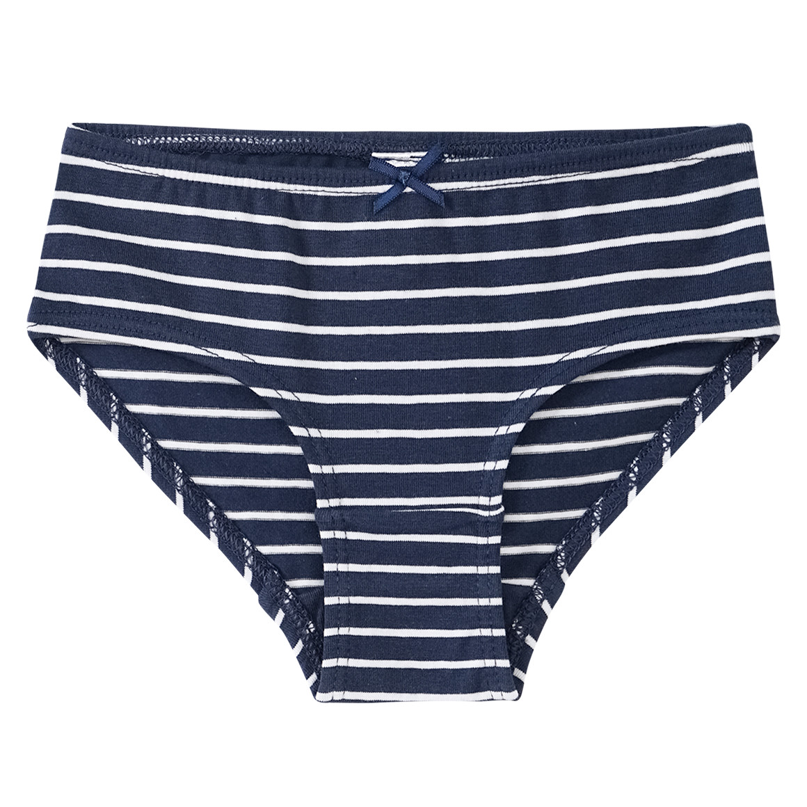 Famy 3 Mädchen Slips aus Bio-Baumwolle dunkelblau / weiss