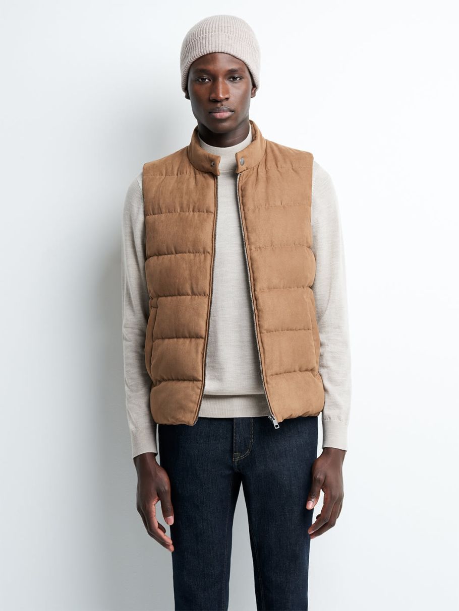 Gilet sans manches col montant
