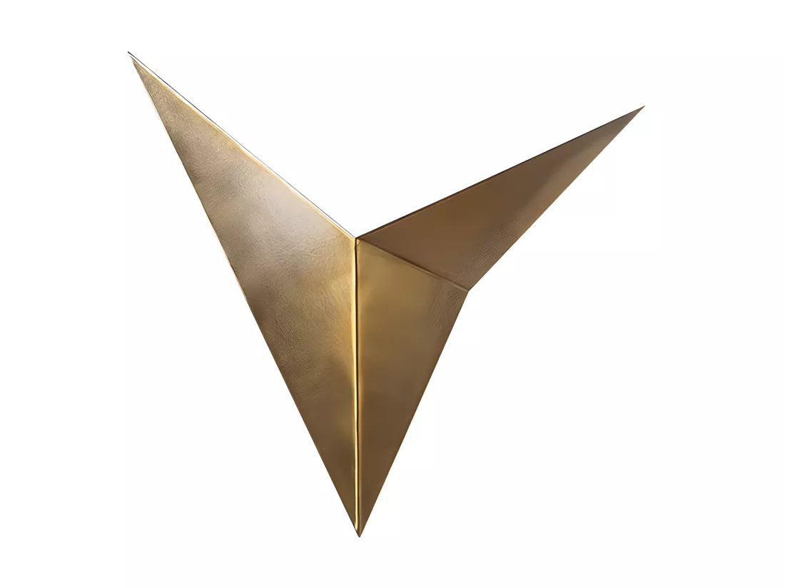 Lot de 2 appliques en métal - L. 34 x P. 5 x H. 34 cm - Doré - BIRDO