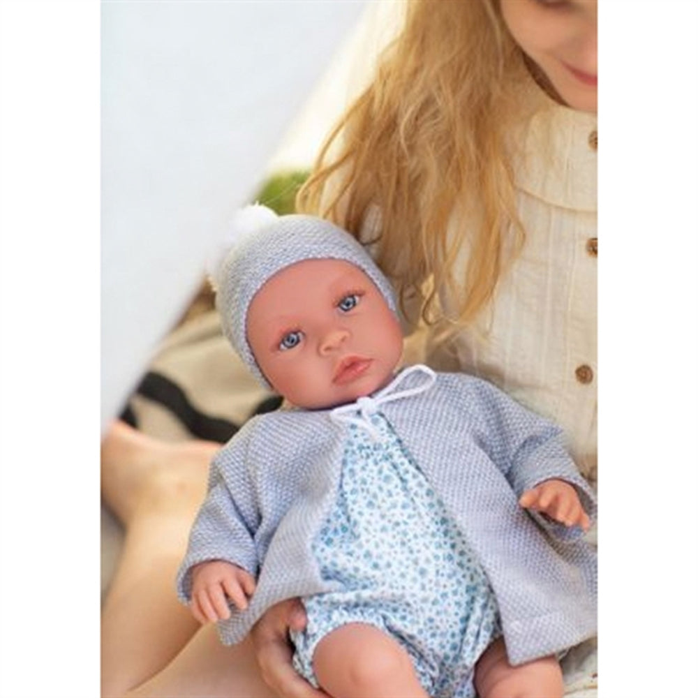 Køb Así Babydukke - Leo Blue/Grey