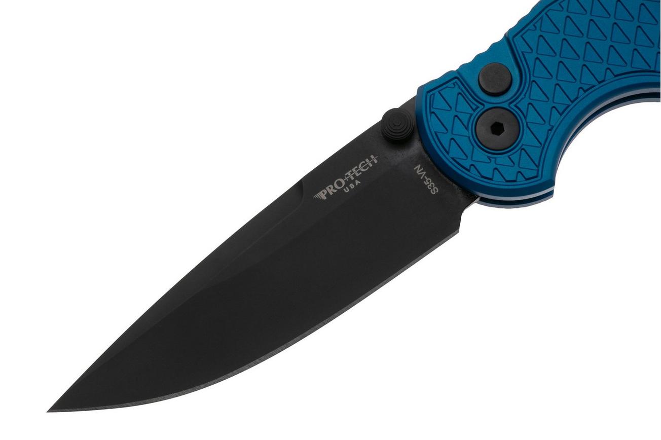 Pro-Tech TR-3 Integrity INT106, DLC Black S35VN, Relic Textured Blue Aluminum, zakmes